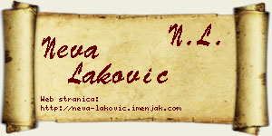 Neva Laković vizit kartica